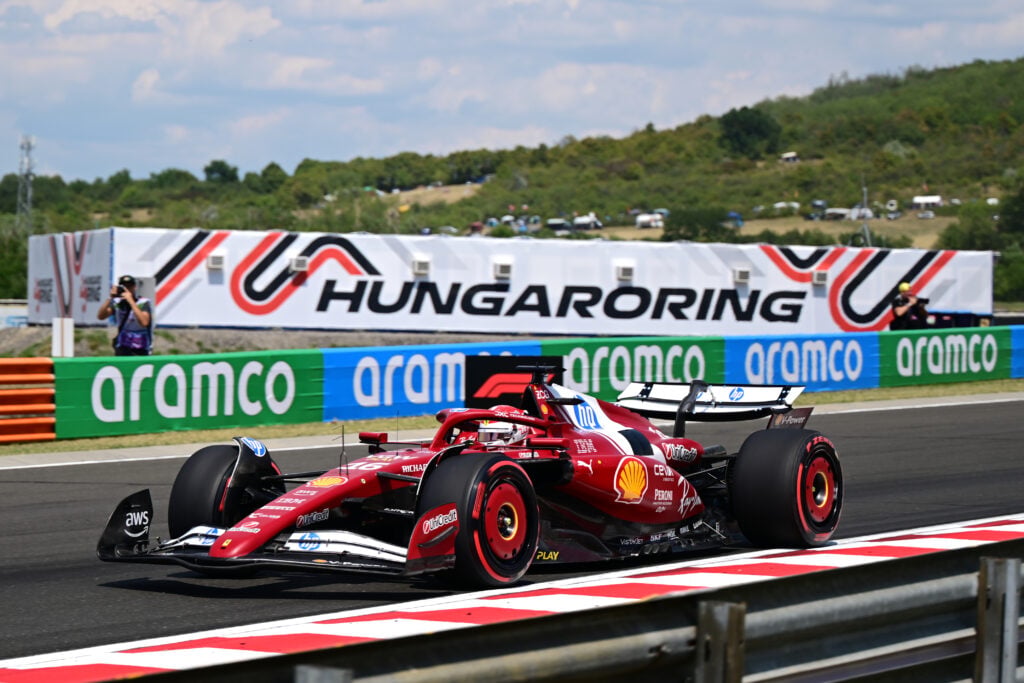 Ferrari driver Charles Leclerc during qualifying for the 2025 F1 Hungarian Grand Prix