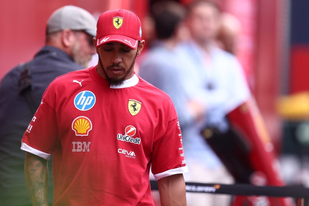 Ferrari driver Lewis Hamilton at the 2025 Formula 1 Hungarian Grand Prix