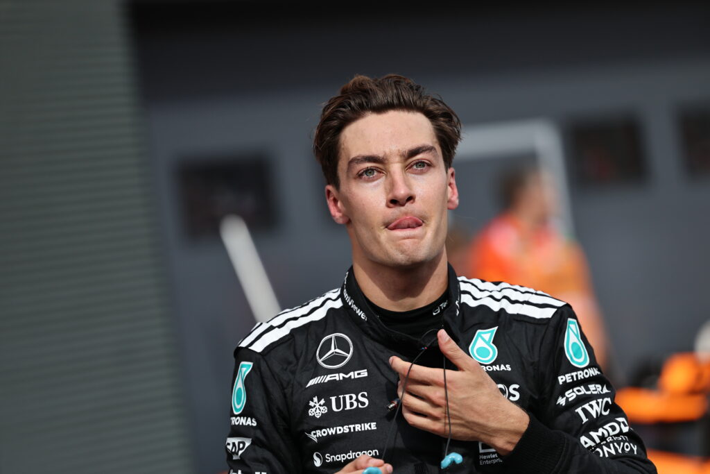 Mercedes driver George Russell at the Hungarian Grand Prix