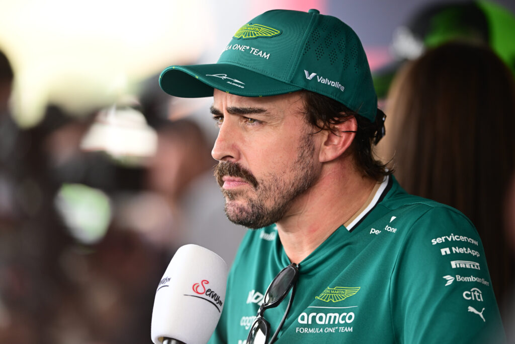 Aston Martin driver Fernando Alonso at the Hungarian Grand Prix