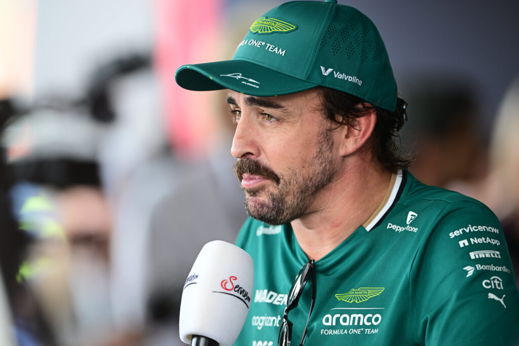 Aston Martin driver Fernando Alonso at the Hungarian Grand Prix