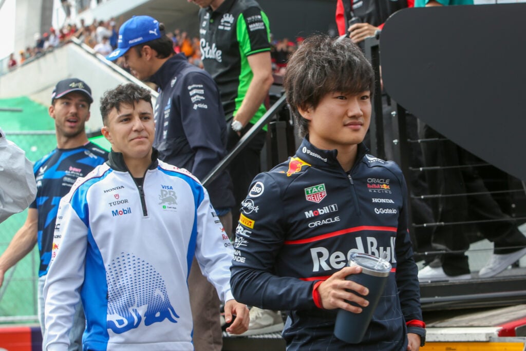 Red Bull Racing driver Yuki Tsunoda at the 2025 Hungarian Grand Prix