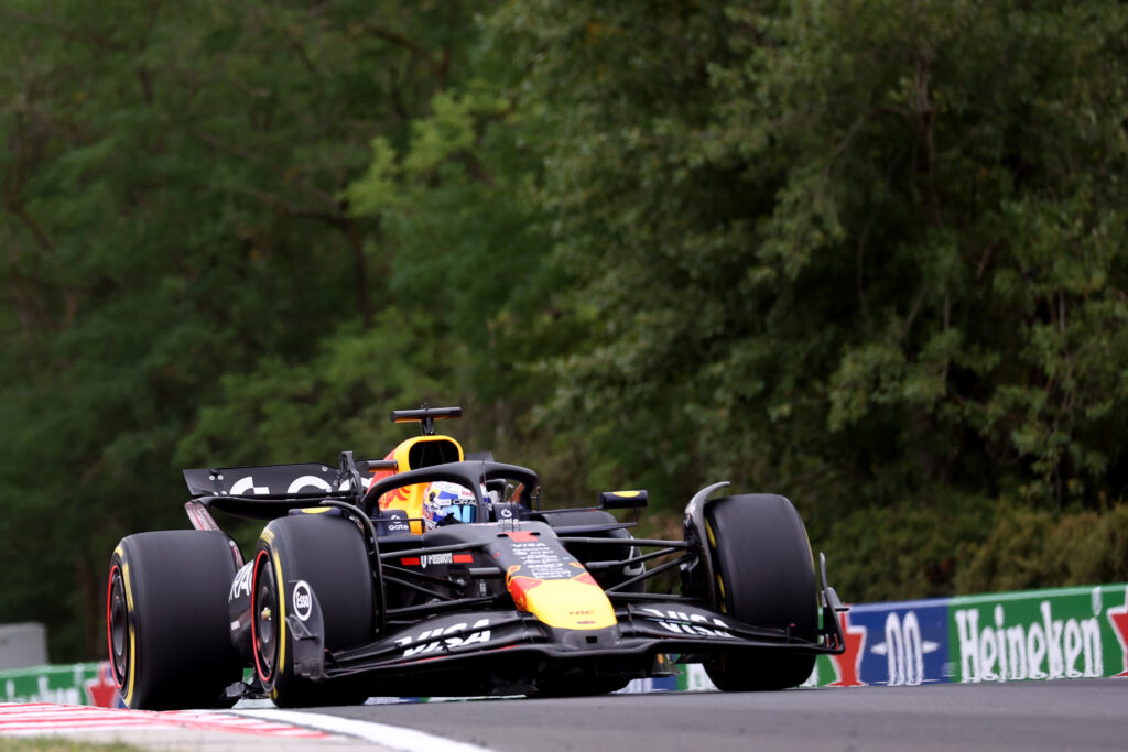 Red Bull driver Max Verstappen on track during the 2025 F1 Hungarian Grand Prix