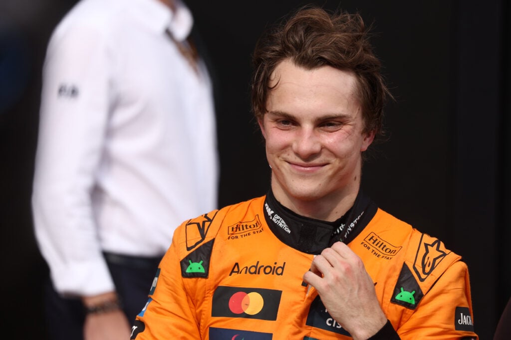 McLaren driver Oscar Piastri reacts after the 2025 F1 Hungarian Grand Prix