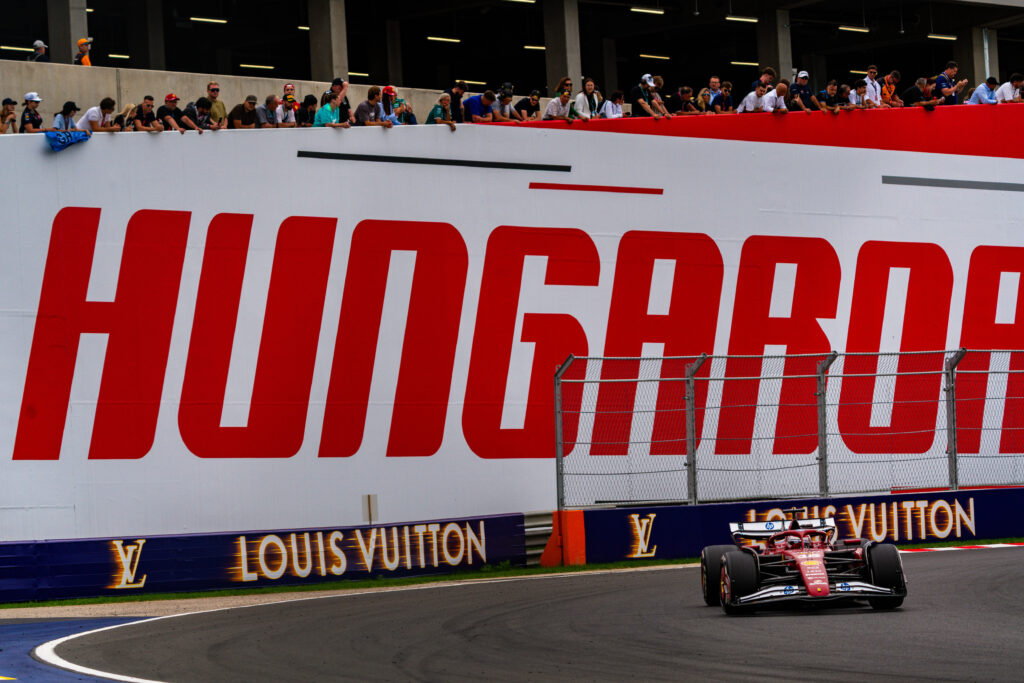 Ferrari driver Charles Leclerc on track during the 2025 F1 Hungarian Grand Prix