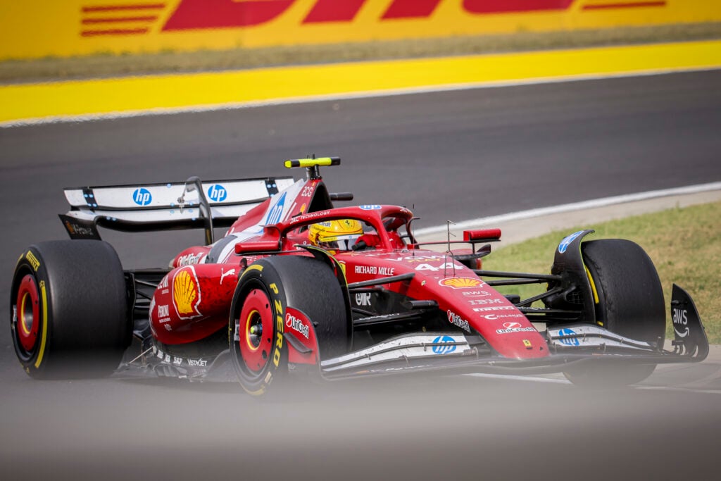 Ferrari driver Lewis Hamilton at the 2025 Formula 1 Hungarian Grand Prix