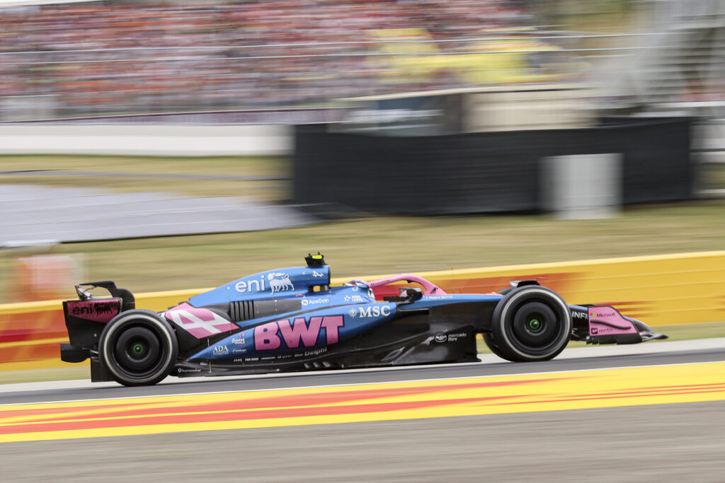 Alpine driver Franco Colapinto on track during the 2025 F1 Hungarian Grand Prix