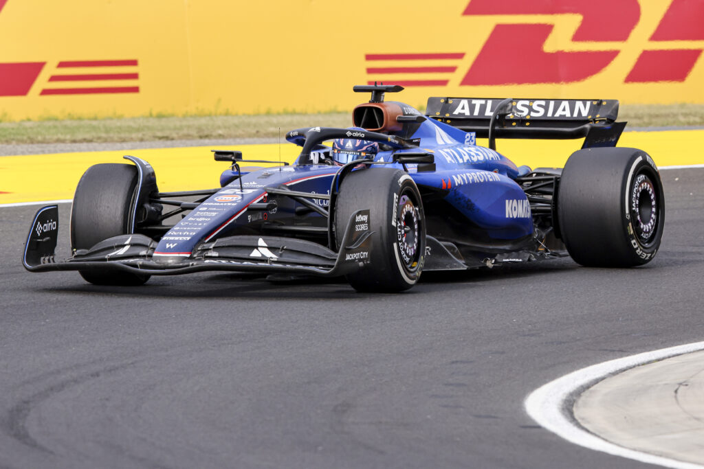 Williams driver Alex Albon during the 2025 Hungarian Grand Prix
