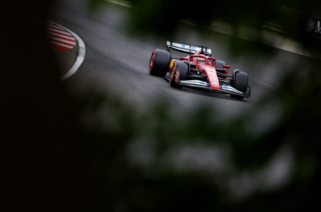 Ferrari driver Charles Leclerc on track during qualifying for the 2025 F1 Hungarian Grand Prix