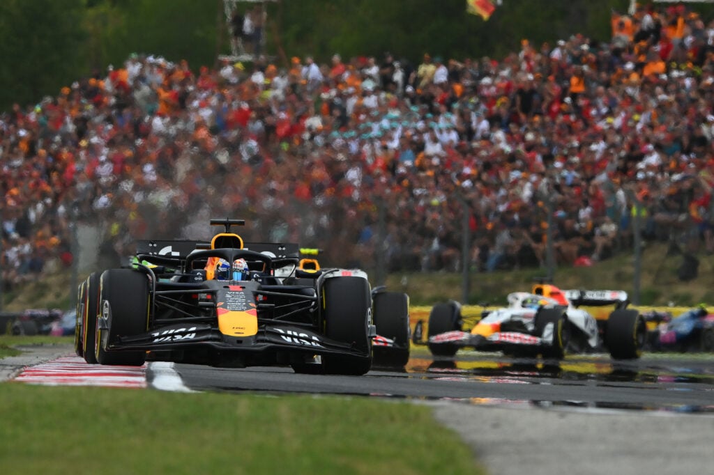 Red Bull driver Max Verstappen on track during the 2025 F1 Hungarian Grand Prix