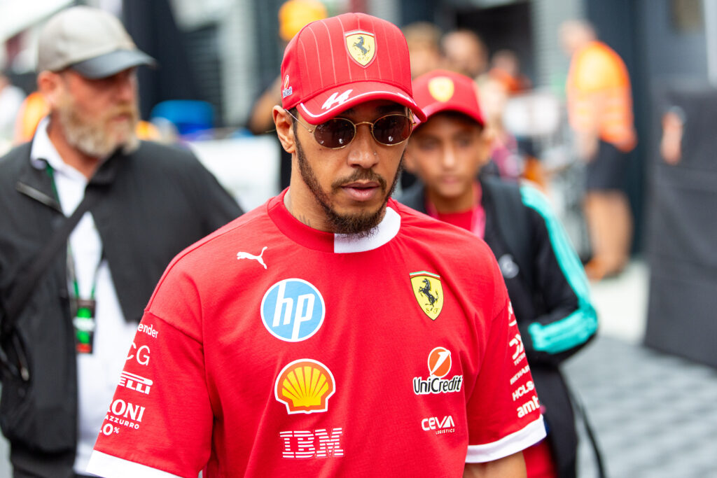 Ferrari driver Lewis Hamilton at the Hungarian Grand Prix