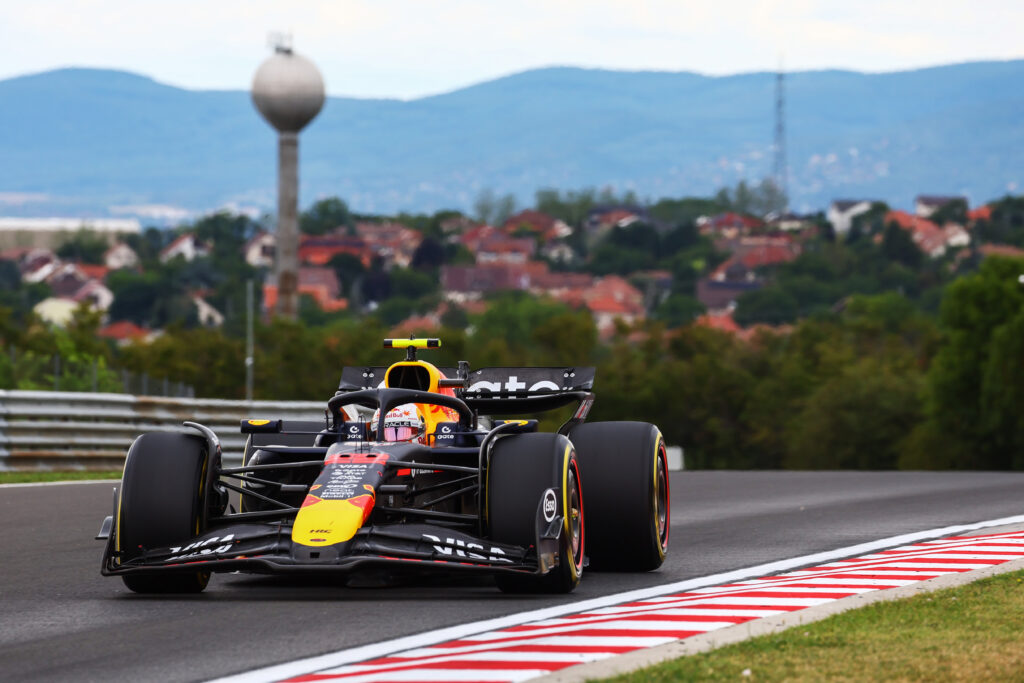 Red Bull driver Yuki Tsunoda on track during the 2025 F1 Hungarian Grand Prix