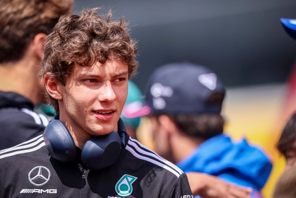 Andrea Kimi Antonelli of Mercedes during the drivers' parade before the 2025 F1 Dutch Grand Prix