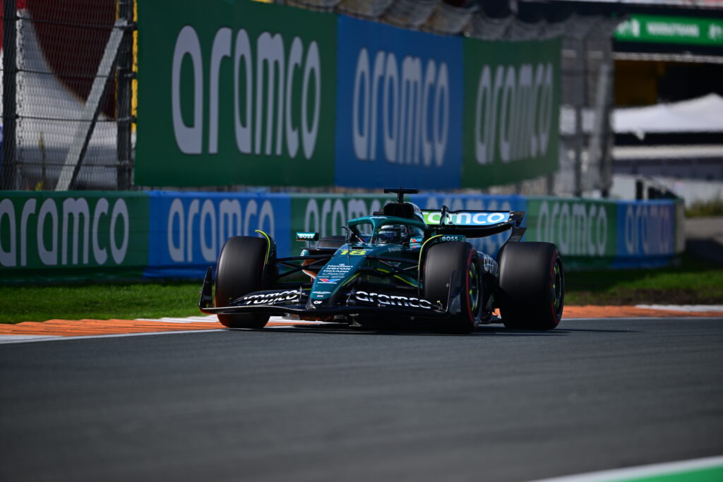 Aston Martin driver Lance Stroll during qualifying for the 2025 Formula 1 Dutch Grand Prix