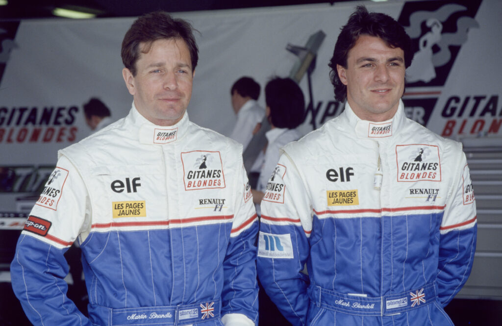 Martin Brundle and Mark Blundell as Ligier teammates during the 1993 Formula 1 season