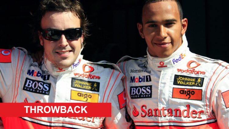 Fernando Alonso and Lewis Hamilton of McLaren during the 2007 Formula 1 season