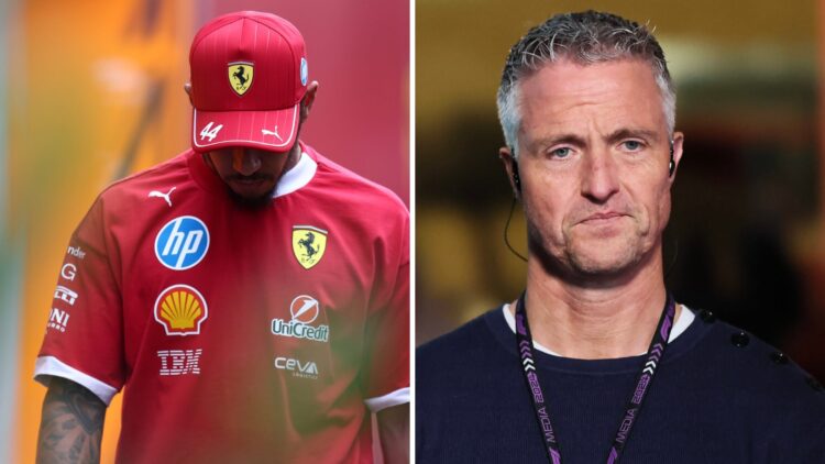Ferrari driver Lewis Hamilton at the Hungarian Grand Prix, Ralf Schumacher walking through the F1 paddock