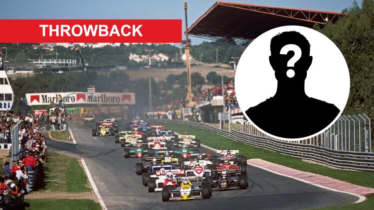 The 1985 Formula 1 grid led by Alain Prost of Renault