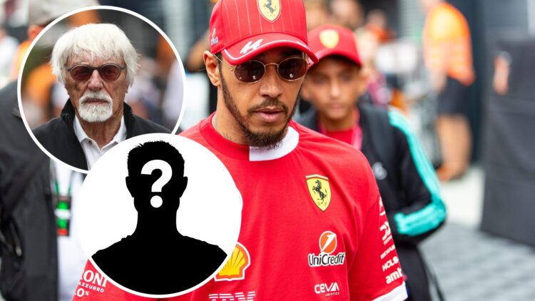 Ferrari driver Lewis Hamilton at the Hungarian Grand Prix, inset, Bernie Ecclestone at the Hungarian Grand Prix
