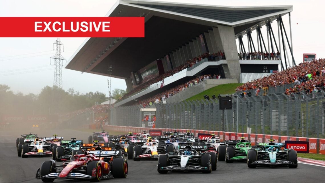 Charles Leclerc leads the F1 grid at the start of the 2025 Hungarian Grand Prix
