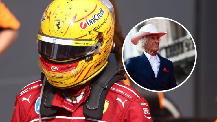 Ferrari driver Lewis Hamilton at the Hungarian Grand Prix, inset, Arturo Merzario