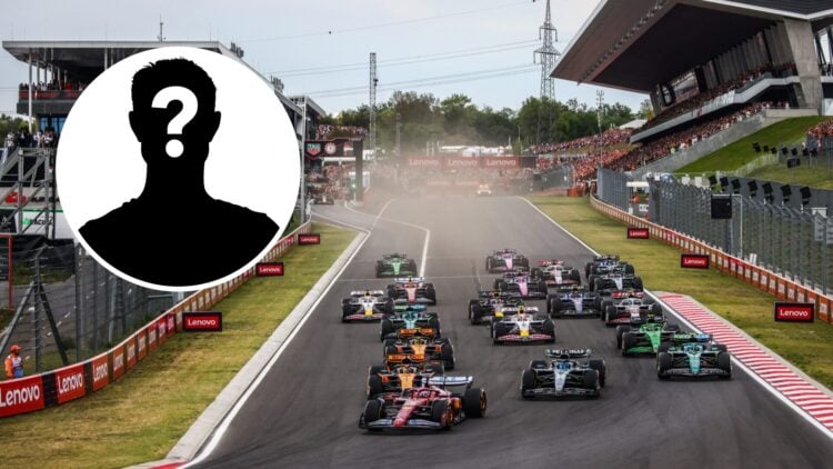 Ferrari driver Charles Leclerc leads the start of the 2025 Hungarian Grand Prix