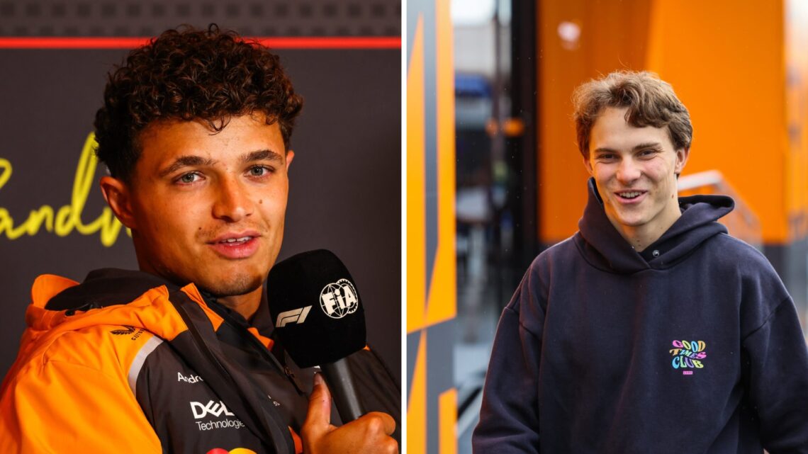 Lando Norris and Oscar Piastri of McLaren at the 2025 Dutch Grand Prix