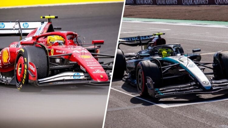 Lewis Hamilton Mercedes versus Ferrari comparison.