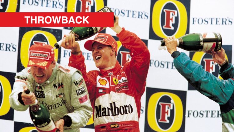 Michael Schumacher wins 2001 Belgian Grand Prix.