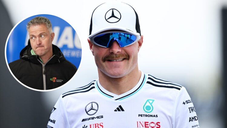 Mercedes reserve driver Valtteri Bottas at the Hungarian Grand Prix, inset, Ralf Schumacher