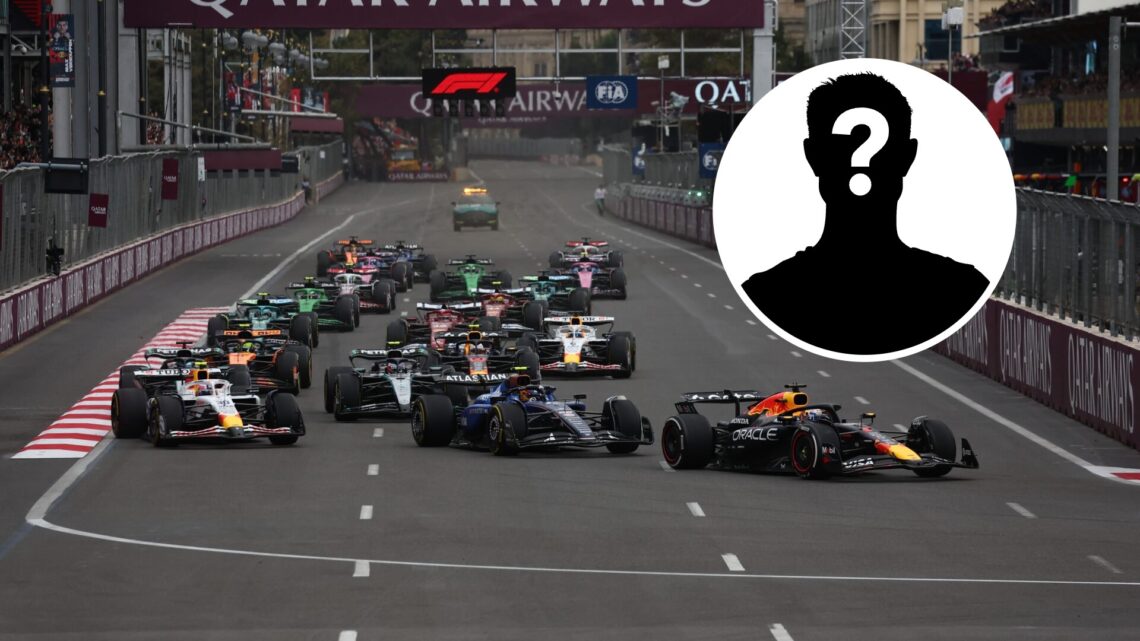 Red Bull driver Max Verstappen leading the start of the 2025 Formula 1 Azerbaijan Grand Prix