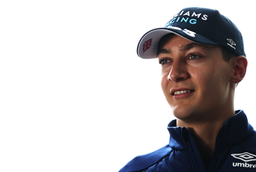 Williams driver George Russell looks on at the 2021 Formula 1 Brazilian Grand Prix