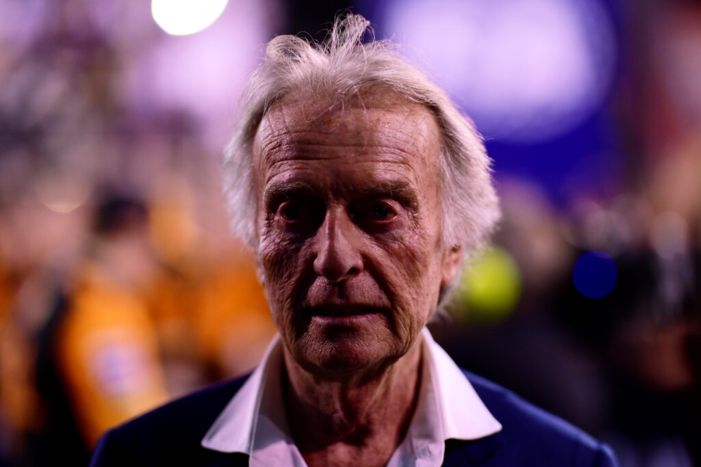 Close-up of former Ferrari chairman Luca di Montezemolo on the F1 grid
