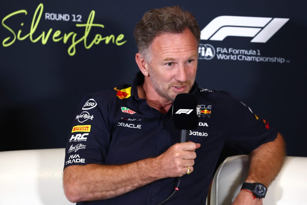 Christian Horner in the team principal's press conference at the 2025 British Grand Prix