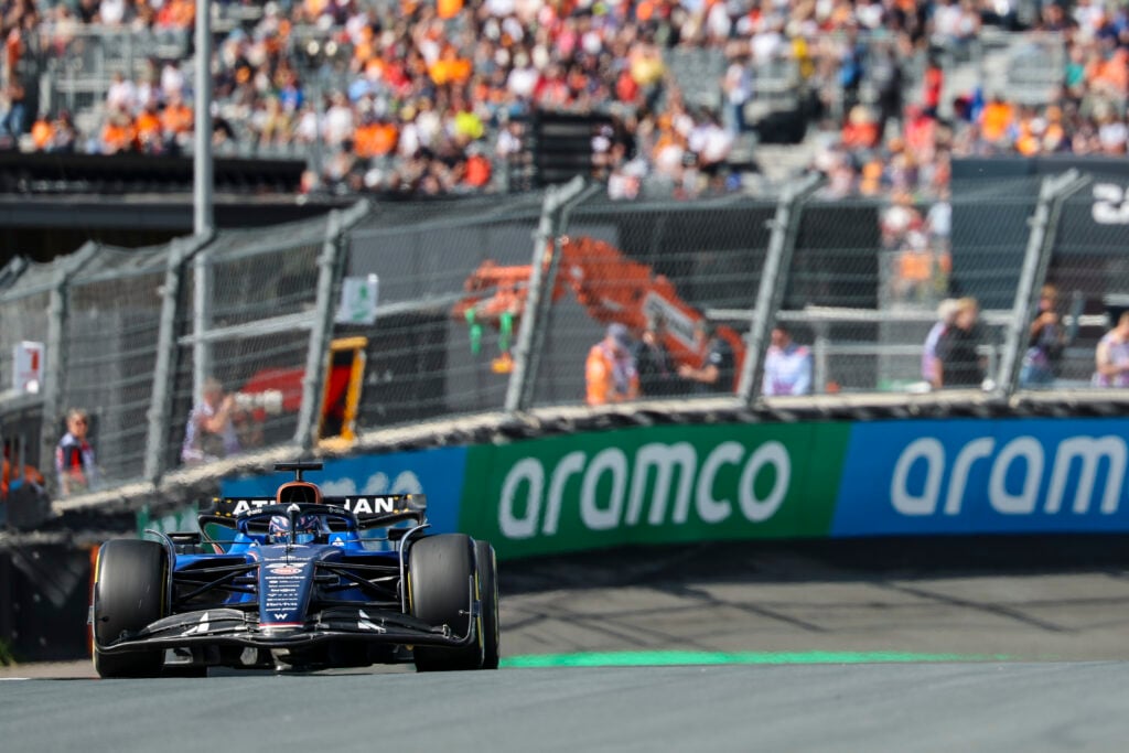 Williams driver Alex Albon at the 2025 Formula 1 Dutch Grand Prix