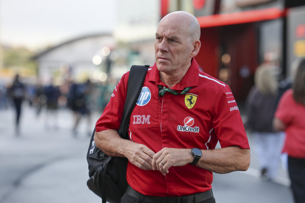 Ferrari senior performance engineer Jock Clear walking through the paddock at the 205 Formula 1 Dutch Grand Prix