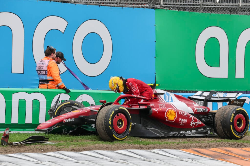 Lewis Hamilton retires from the 2025 Dutch GP.