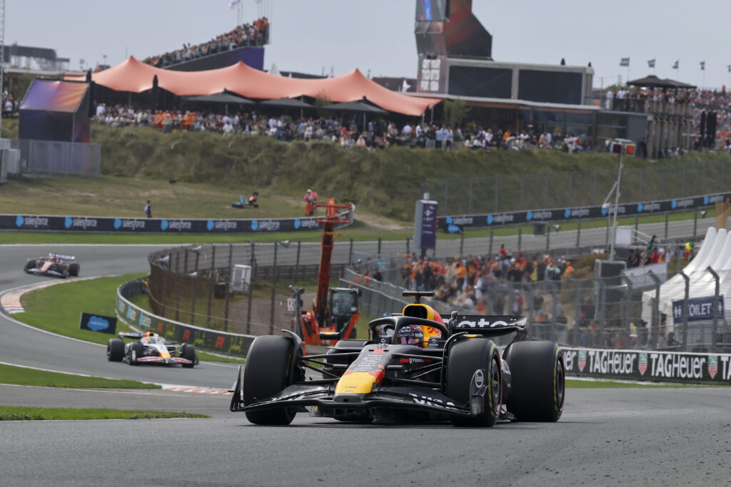 Red Bull driver Max Verstappen on track during the 2025 F1 Dutch Grand Prix