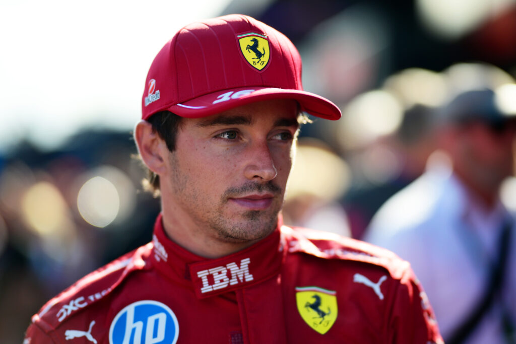 Ferrari driver Charles Leclerc in the Zandvoort paddock before qualifying for the 2025 F1 Dutch Grand Prix