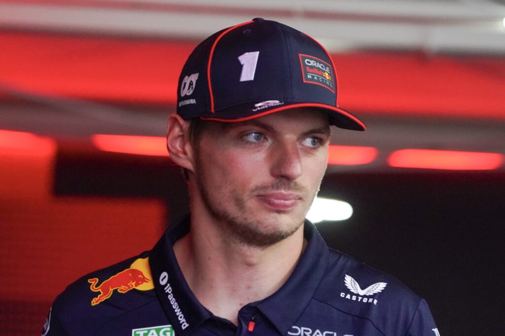 Max Verstappen of Red Bull looks on