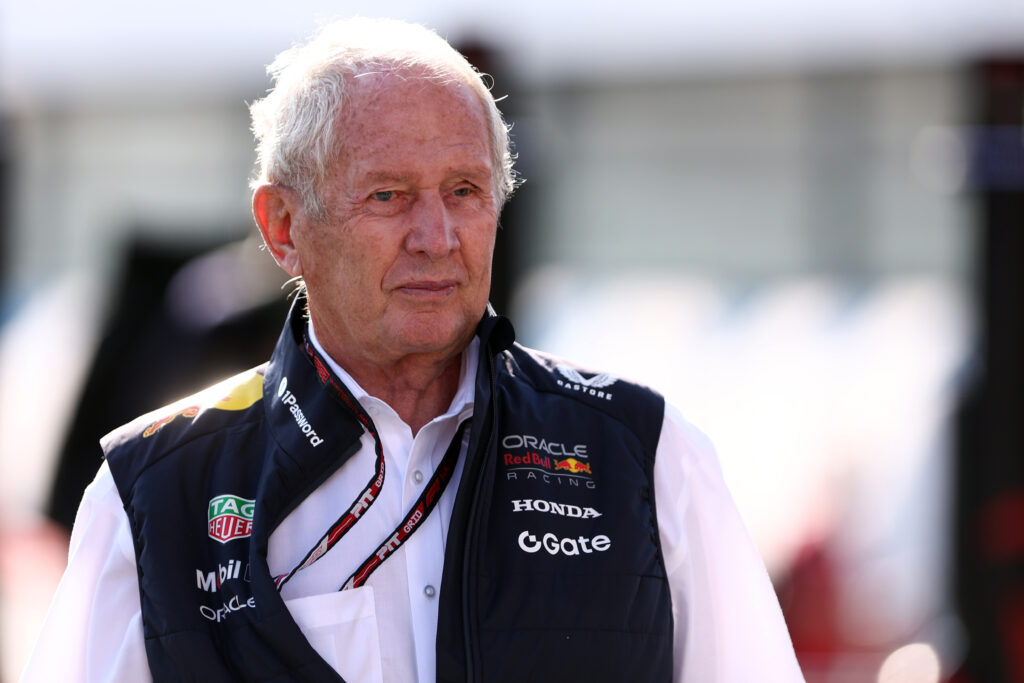Red Bull motorsport adviser Helmut Marko in the 2025 Italian Grand Prix paddock