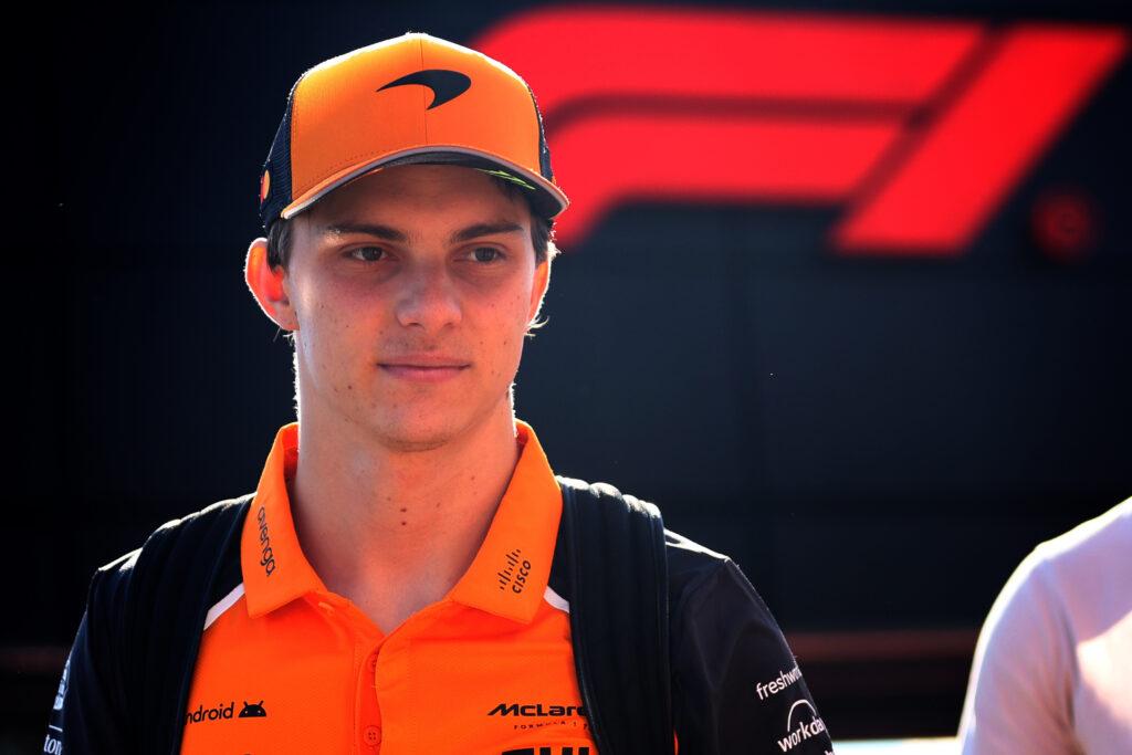 Oscar Piastri of McLaren in the paddock at the 2025 Italian Grand Prix