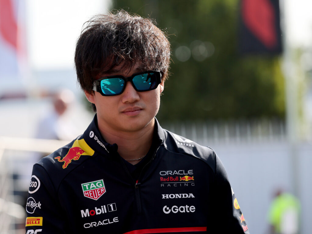 Red Bull Racing driver Yuki Tsunoda at the 2025 Formula 1 Italian Grand Prix