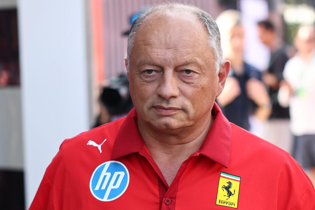 Ferrari team principal Fred Vasseur in the paddock at the 2025 Italian Grand Prix
