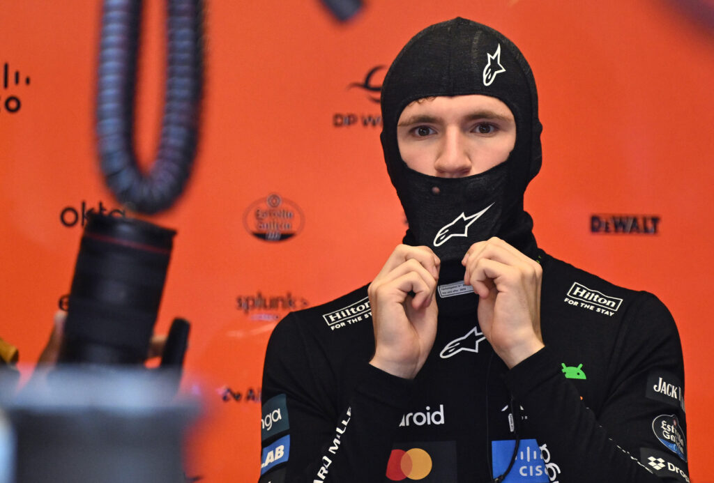 Alex Dunne preparing to race for McLaren during FP1 at the 2025 Formula 1 Italian Grand Prix