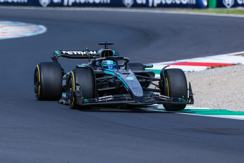Mercedes driver George Russell at the 2025 Formula 1 Italian Grand Prix