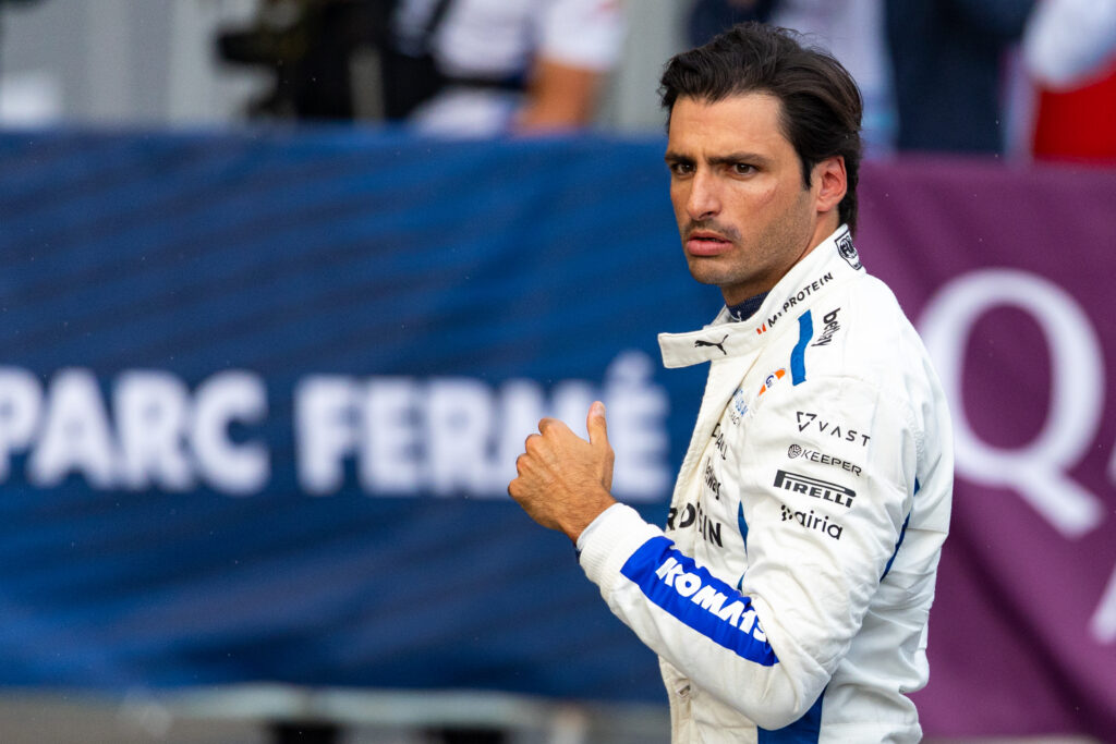 Williams driver Carlos Sainz after qualifying for the 2025 Formula 1 Azerbaijan Grand Prix