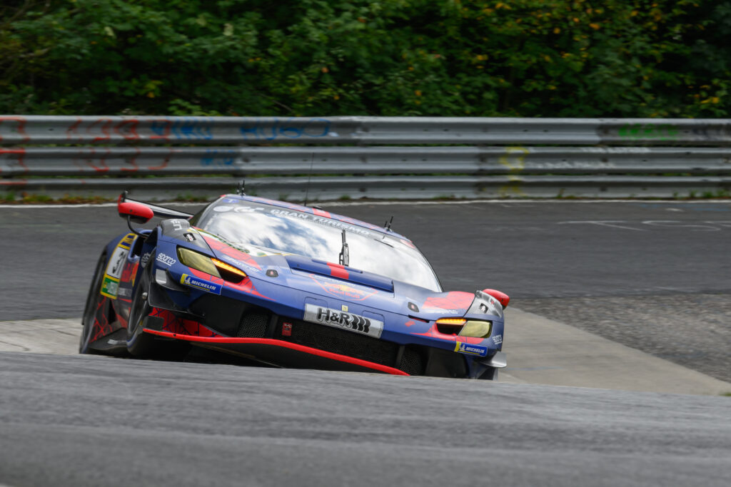 Max Verstappen's #31 Ferrari 296 GT3 during the 57th ADAC Barbarossapreis at Nurburgring