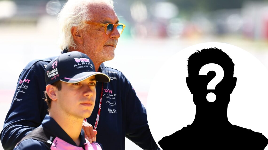 Alpine executive adviser Flavio Briatore poses for a picture with driver Franco Colapinto on the Monza grid before the 2025 F1 Italian Grand Prix w...