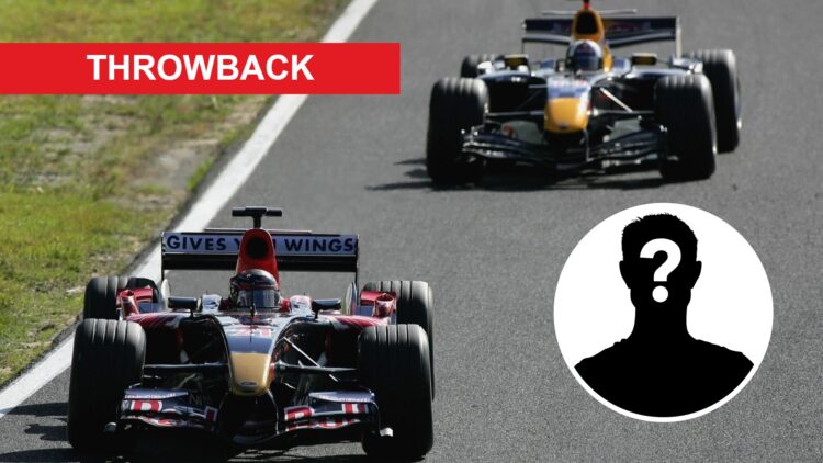 David Coulthard of Red Bull Racing chases Scott Speed of Toro Rosso at the 2006 Japanese Grand Prix